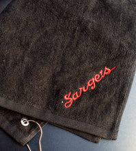 Sarge's Black Golf Towel
