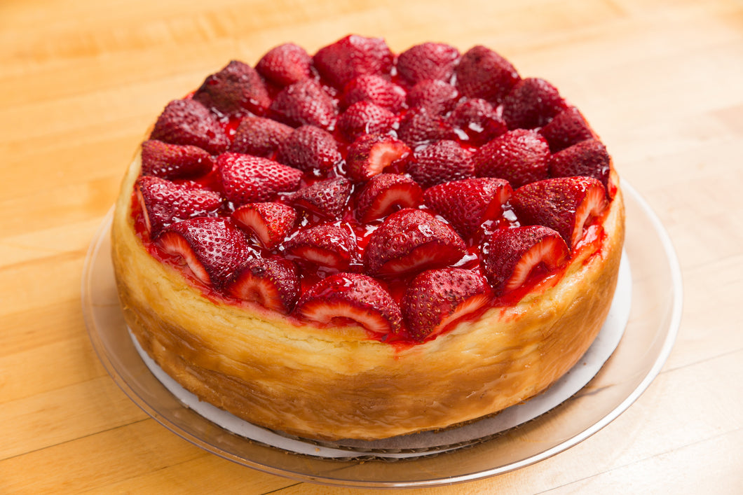 Cheesecake 10 Inch (Topped with Fresh Strawberry's) 